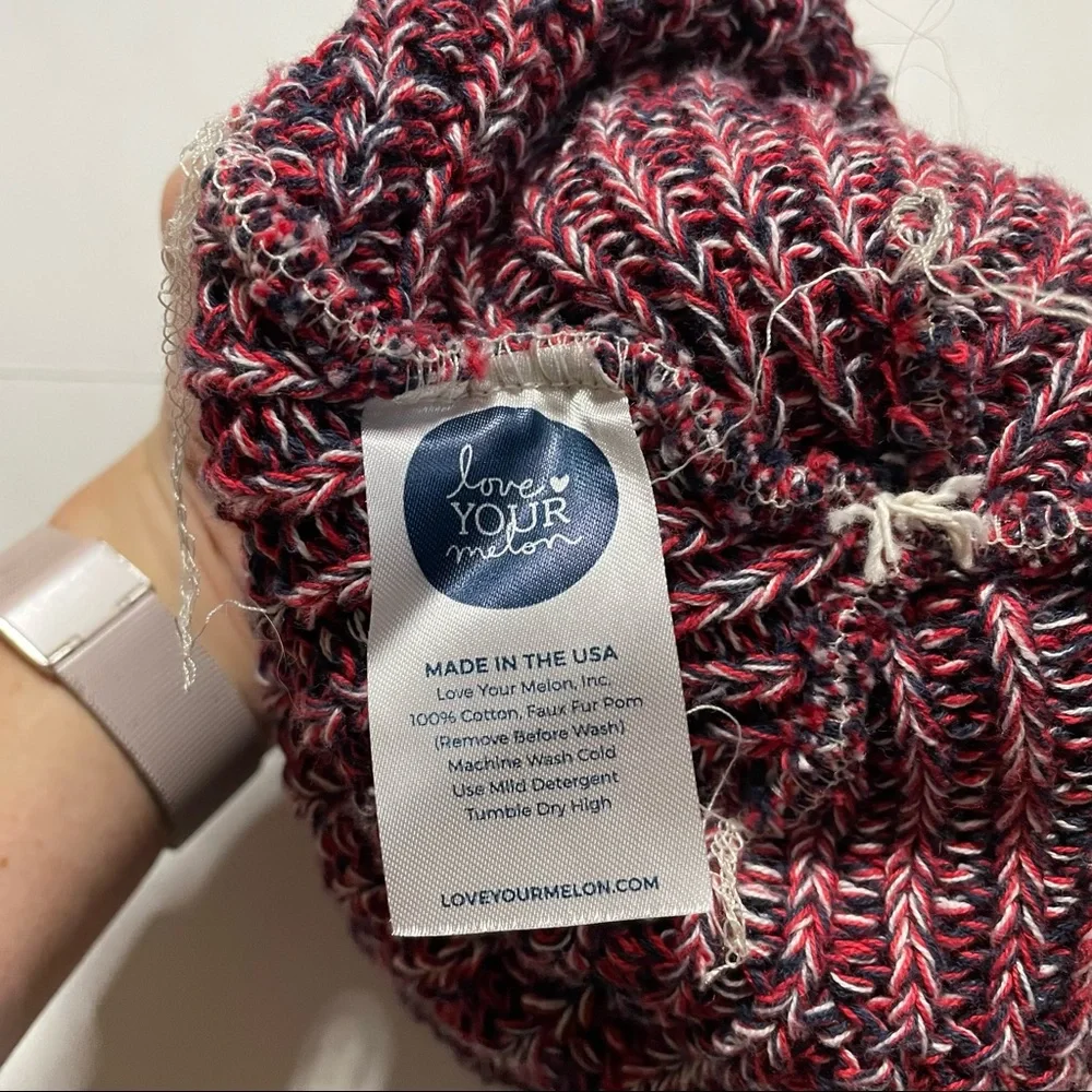 Love Your Melon Minnesota Twins Knit Pom Pom Beanie Winter Hat Red Blue Black